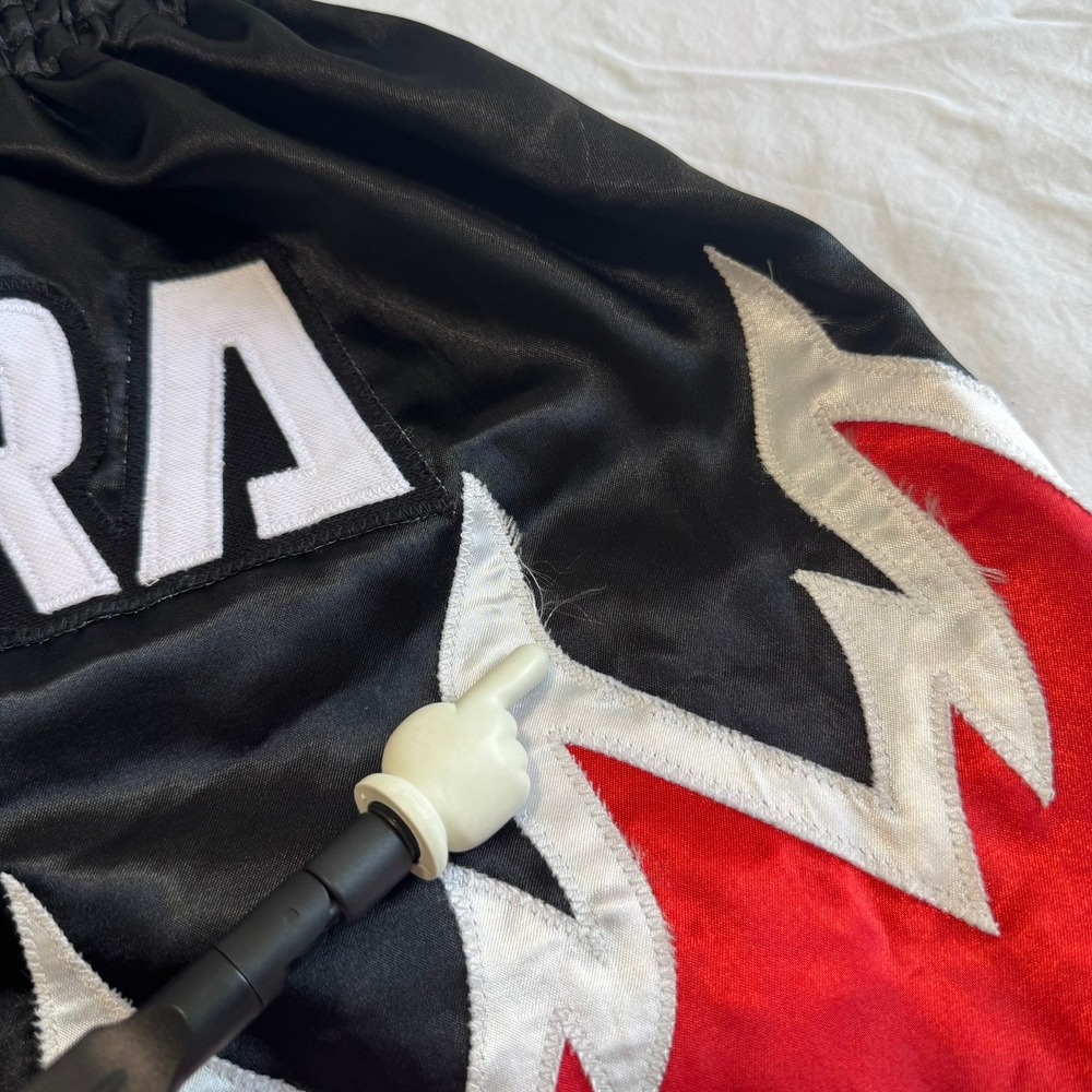 Twins Special Muay Thai Shorts Black Red Nogueira Boxing MMA Kickboxing Mens - Picture 12 of 13